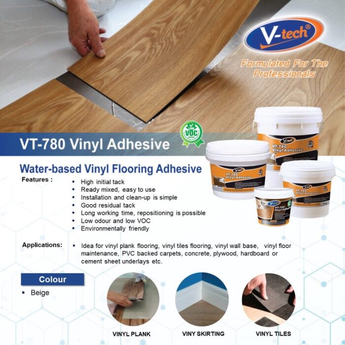 VT-780 VINYL ADHESIVE (GLUE) - Five Star Flooring Sdn Bhd | Flooring ...